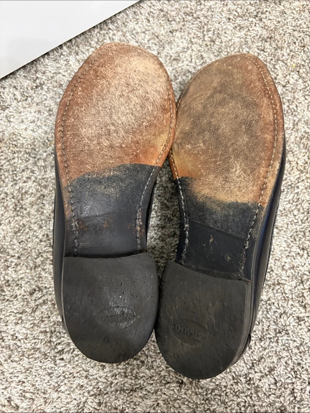 Sebago Black Leather Tassel Kiltie Loafers for Men